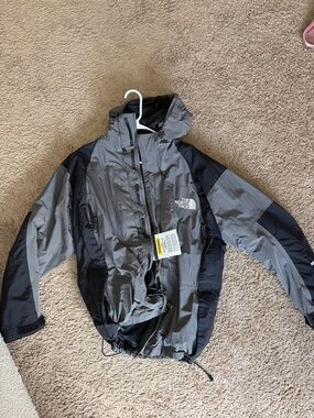 The North Face Grey and Black Hooded Shell Jacket